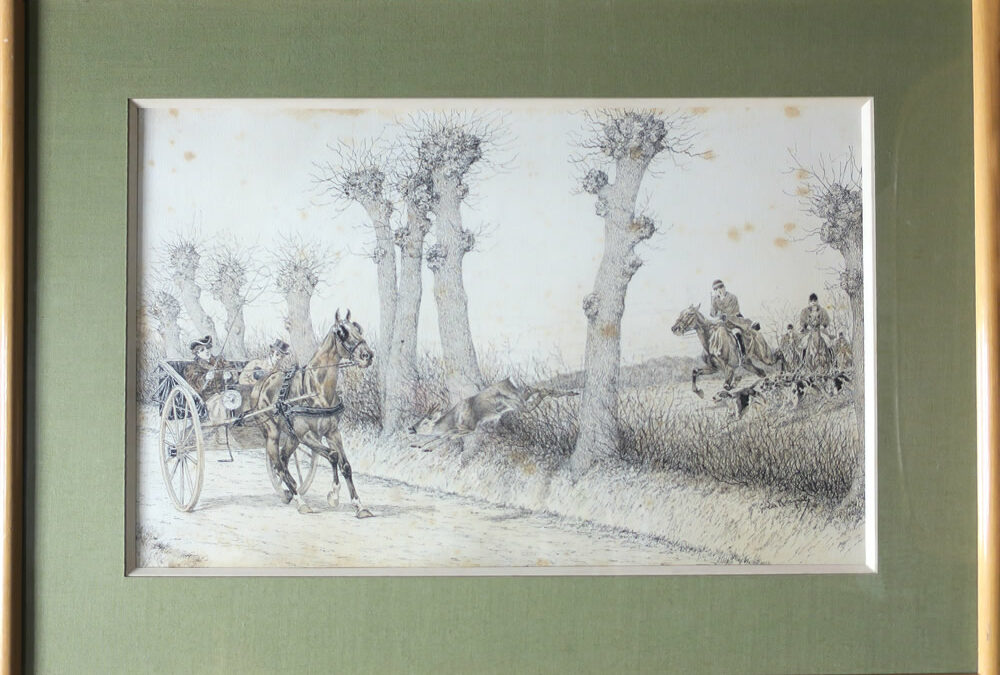 Calèche et chasse à courre